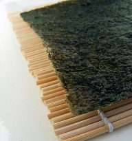 Nori hojas de algas para sushi