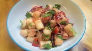 Ceviche vegetariano de palmitos