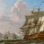 Barcos holandeses en el Cabo de Buena Esperanza, 1762.